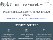 Tablet Screenshot of chandlermoorelaw.com